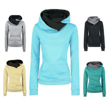 Load image into Gallery viewer, Long-sleeved Winter Women Casual Solid Hoodies Lapel Hooded Sweatshirts Pullovers Turn-down Collar Tops Velvet Thickening Coat