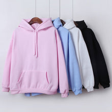 Load image into Gallery viewer, 2019 New Social Harajuku Hoodies For Girls Solid Color Hooded Tops Women's Sweatshirt Long-sleeved Winter Velvet Thickening Coat