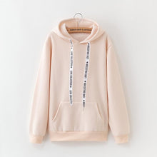 Load image into Gallery viewer, 2019 New Social Harajuku Hoodies For Girls Solid Color Hooded Tops Women's Sweatshirt Long-sleeved Winter Velvet Thickening Coat